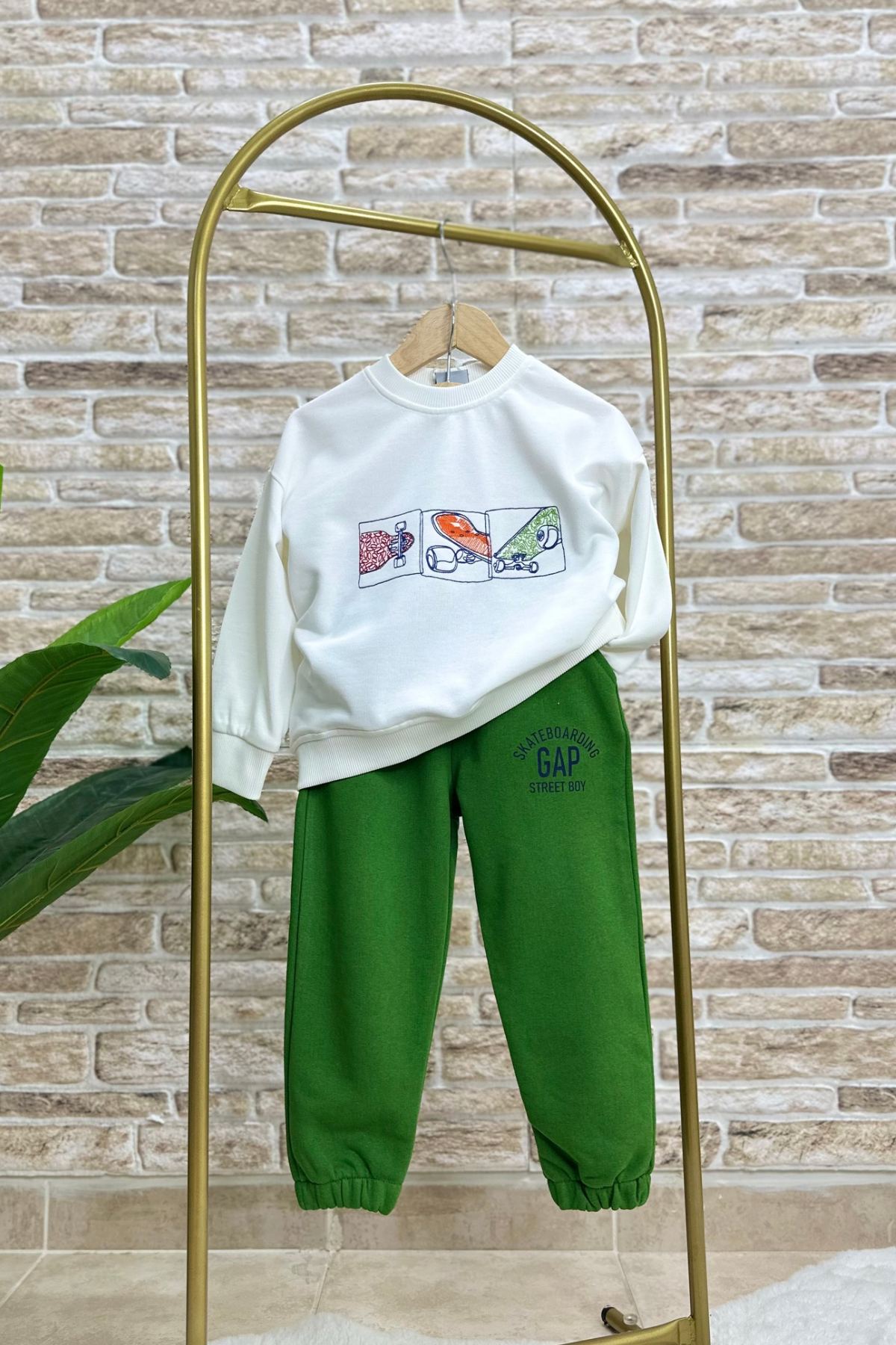 Unisex Gap Kaykaylı Yeşil Takım