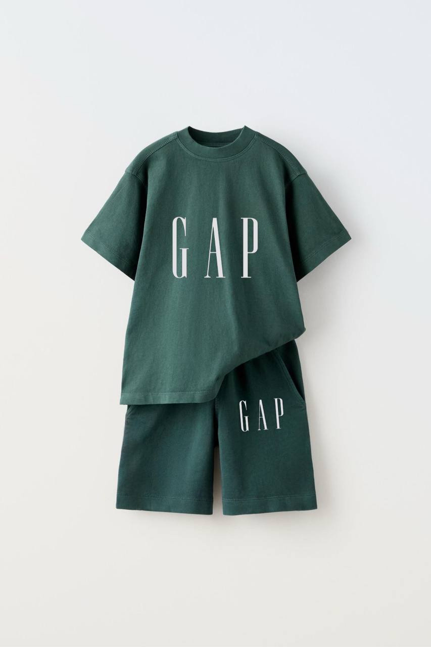 Unisex Gap Yeşil Şortlu Takım  