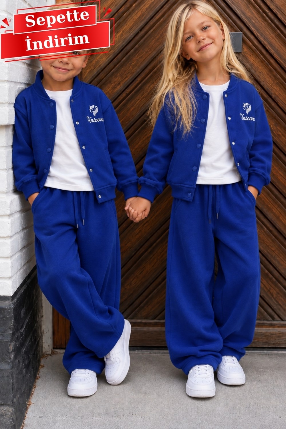 Unisex Kolej Ceketli 3 İplik Laci Unicorn Takım