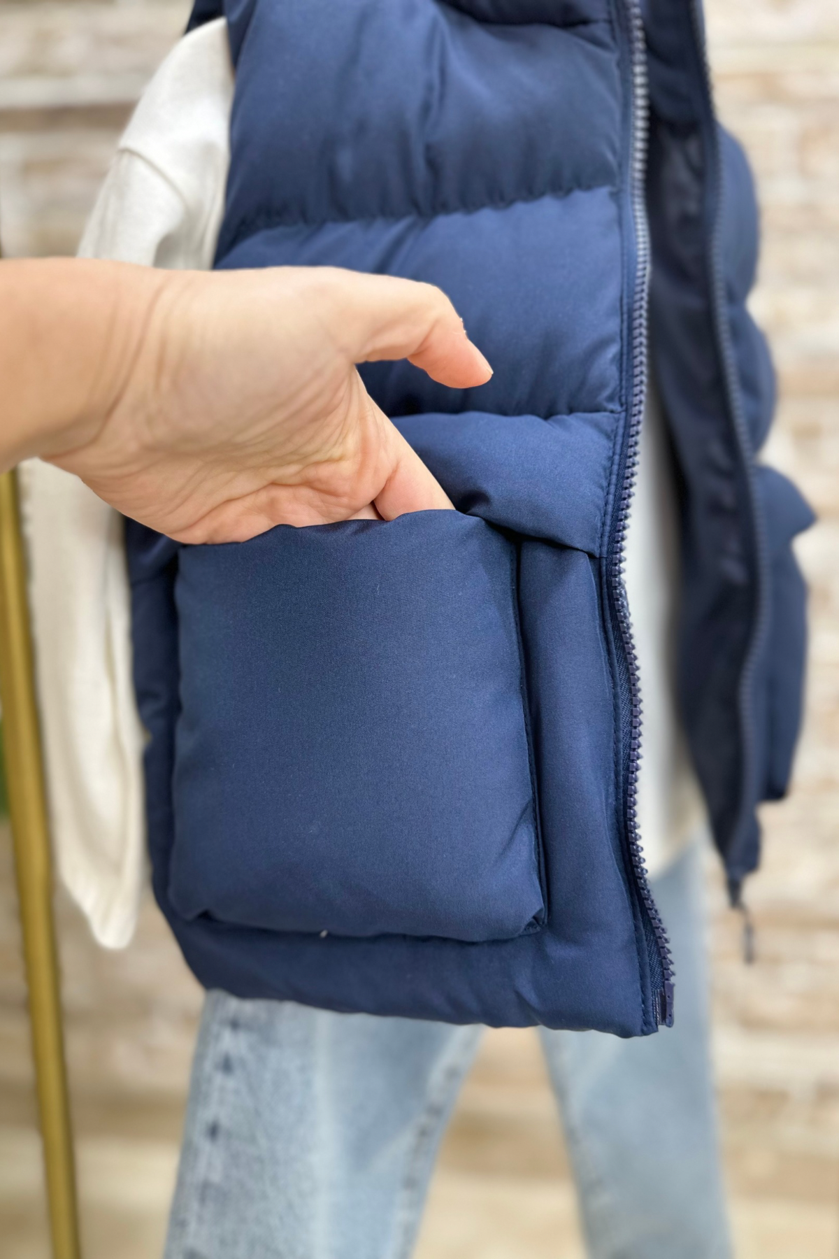 Unisex Laci Su Geçirmez Cepli Dolgulu Yelek