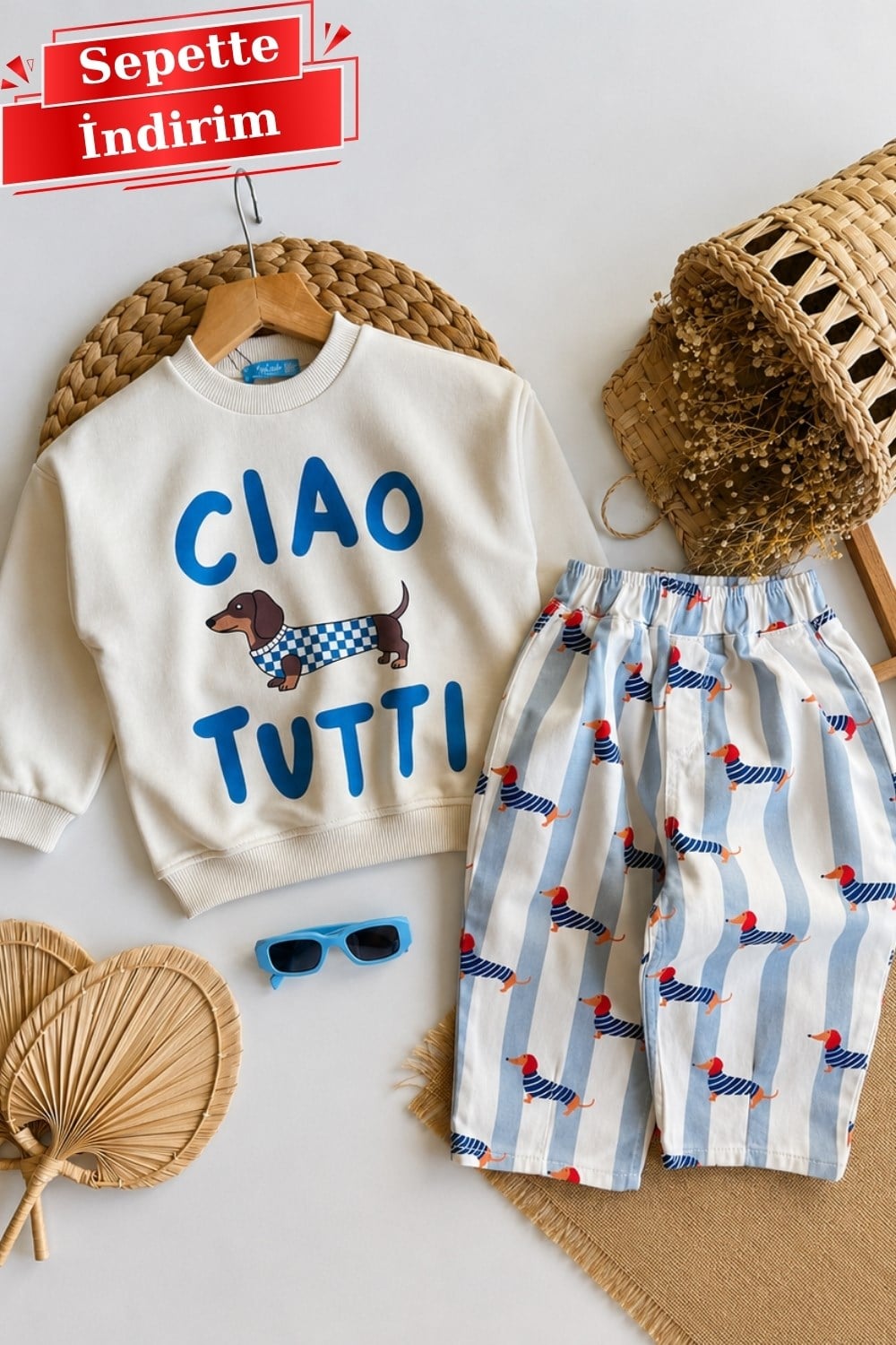 Unisex Laciel Ciao Sweat Ve Dog Baloon Pantolon Takım