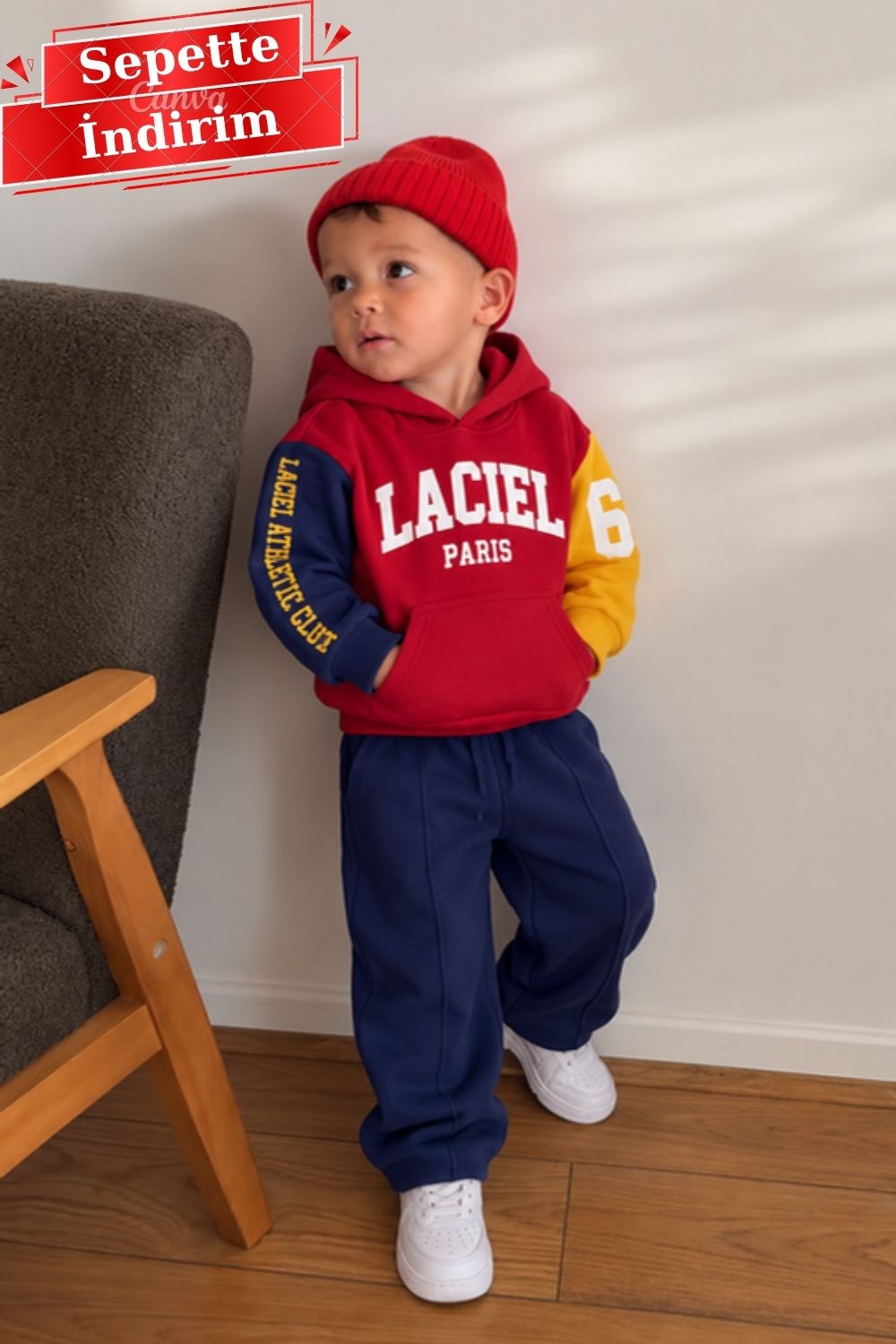 Unisex Laciel Kapüşonlu 3 İplik Takım