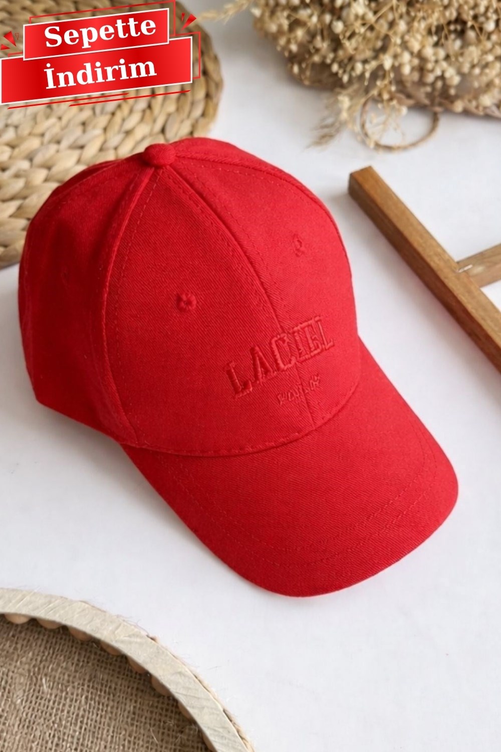 Unisex Laciel Paris Kırmızı Şapka