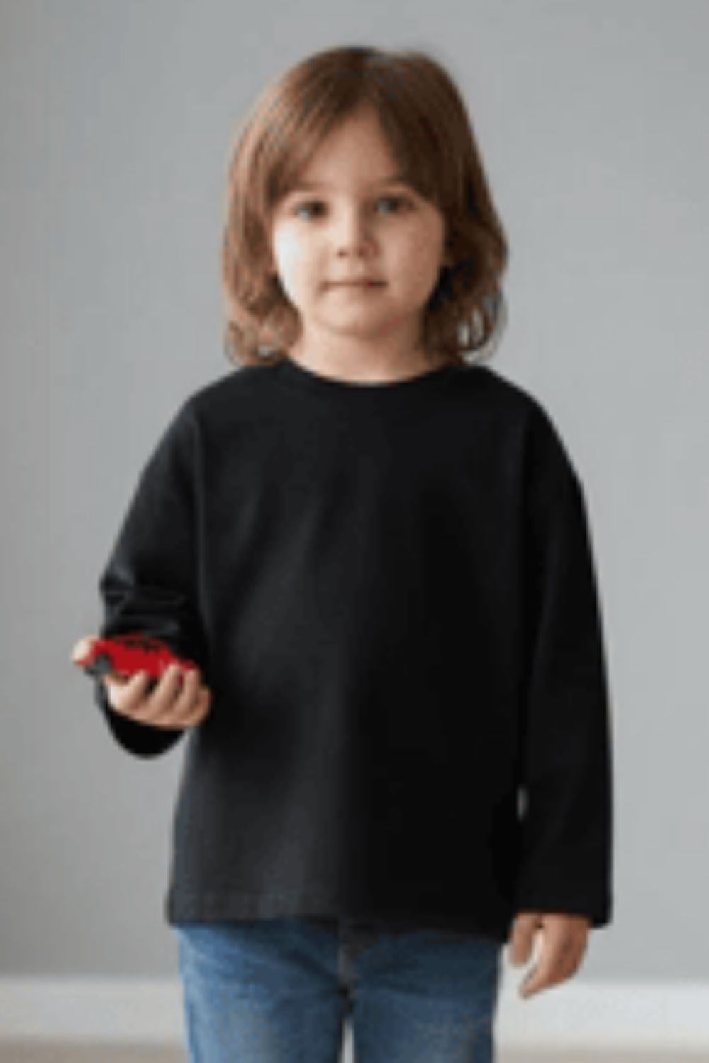 Unisex Laciel Uzun Kol Siyah Tshirt