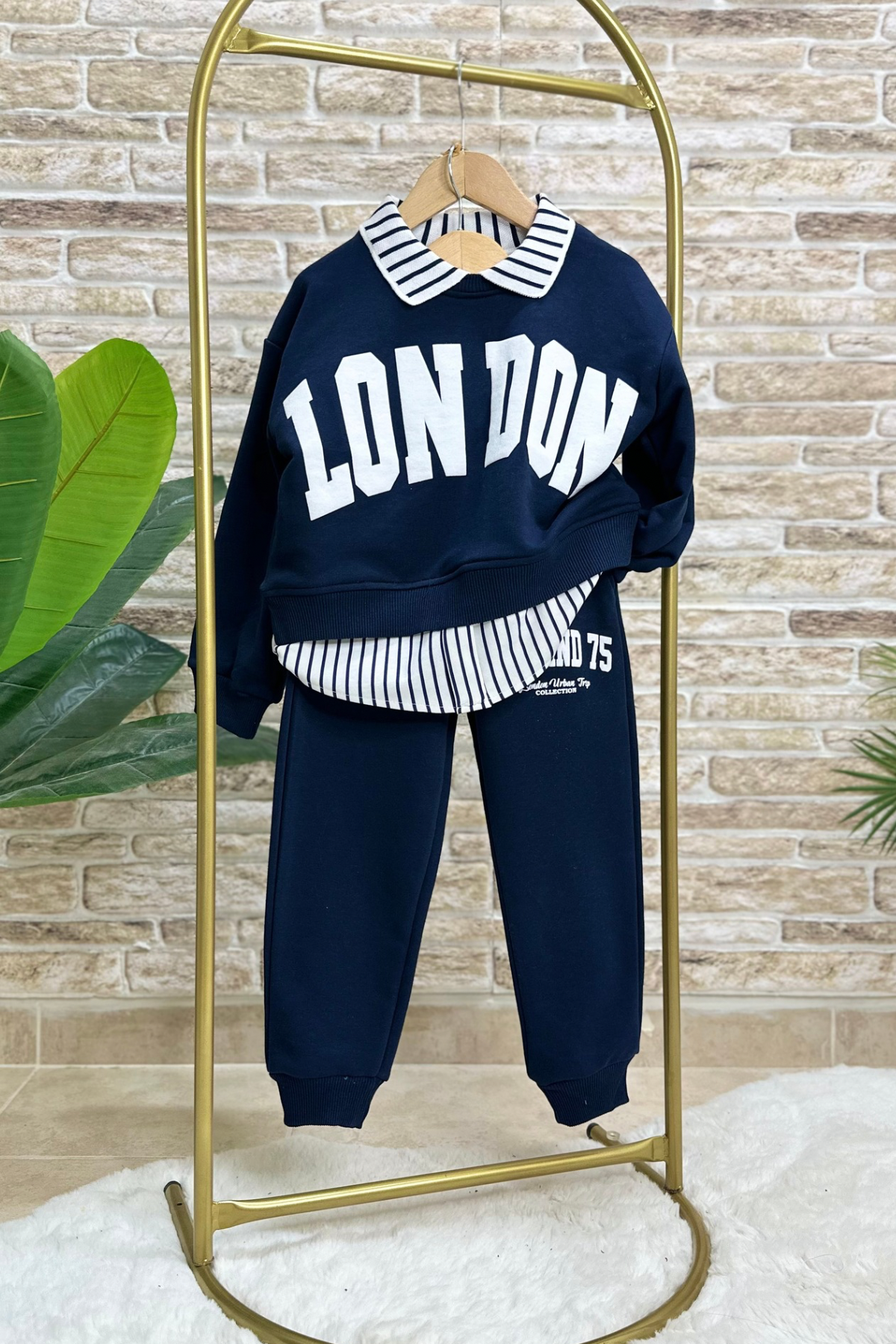 Unisex London Gömlek Detaylı Takım