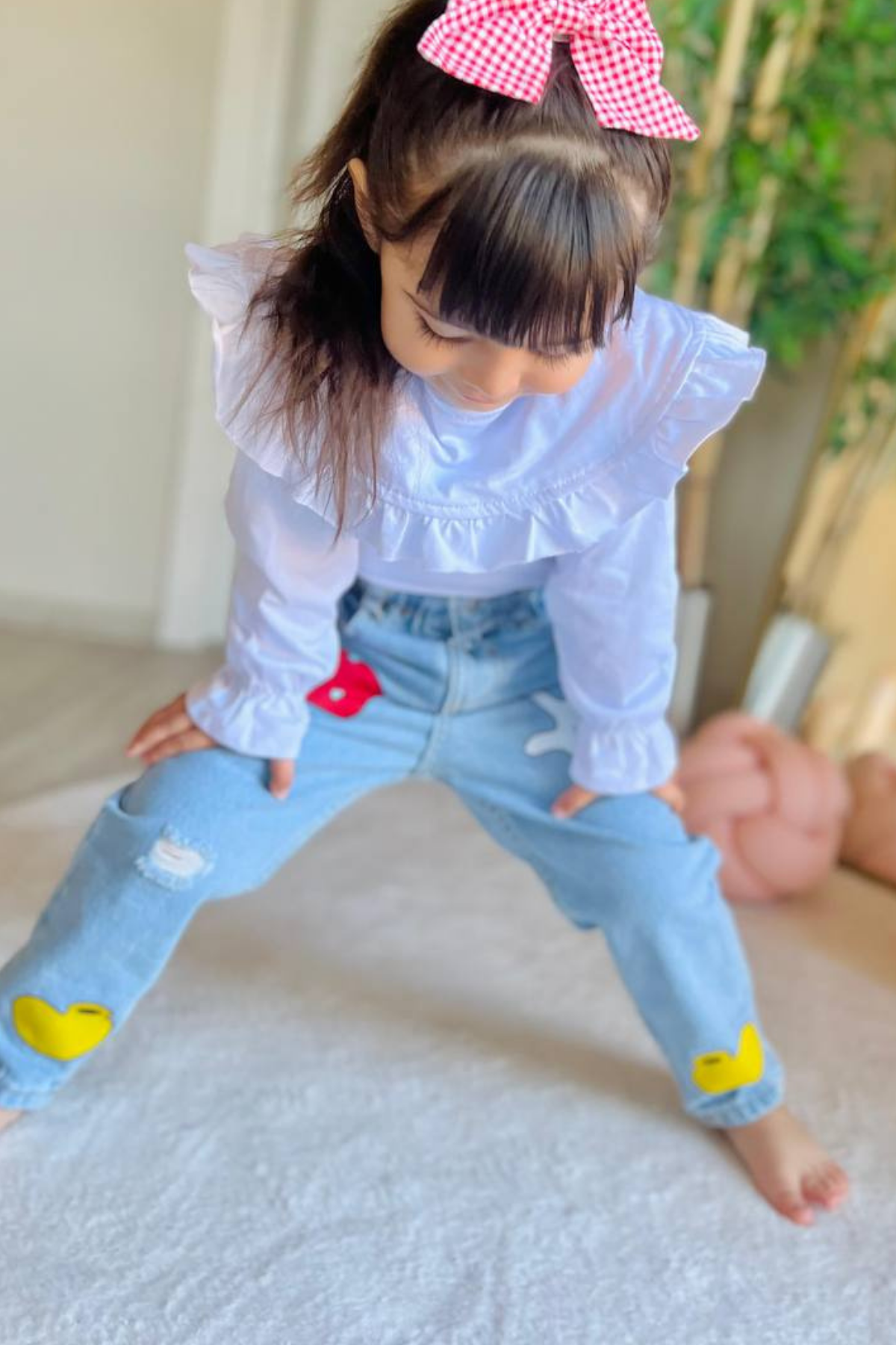 Unisex Mickey Jean Pantolon