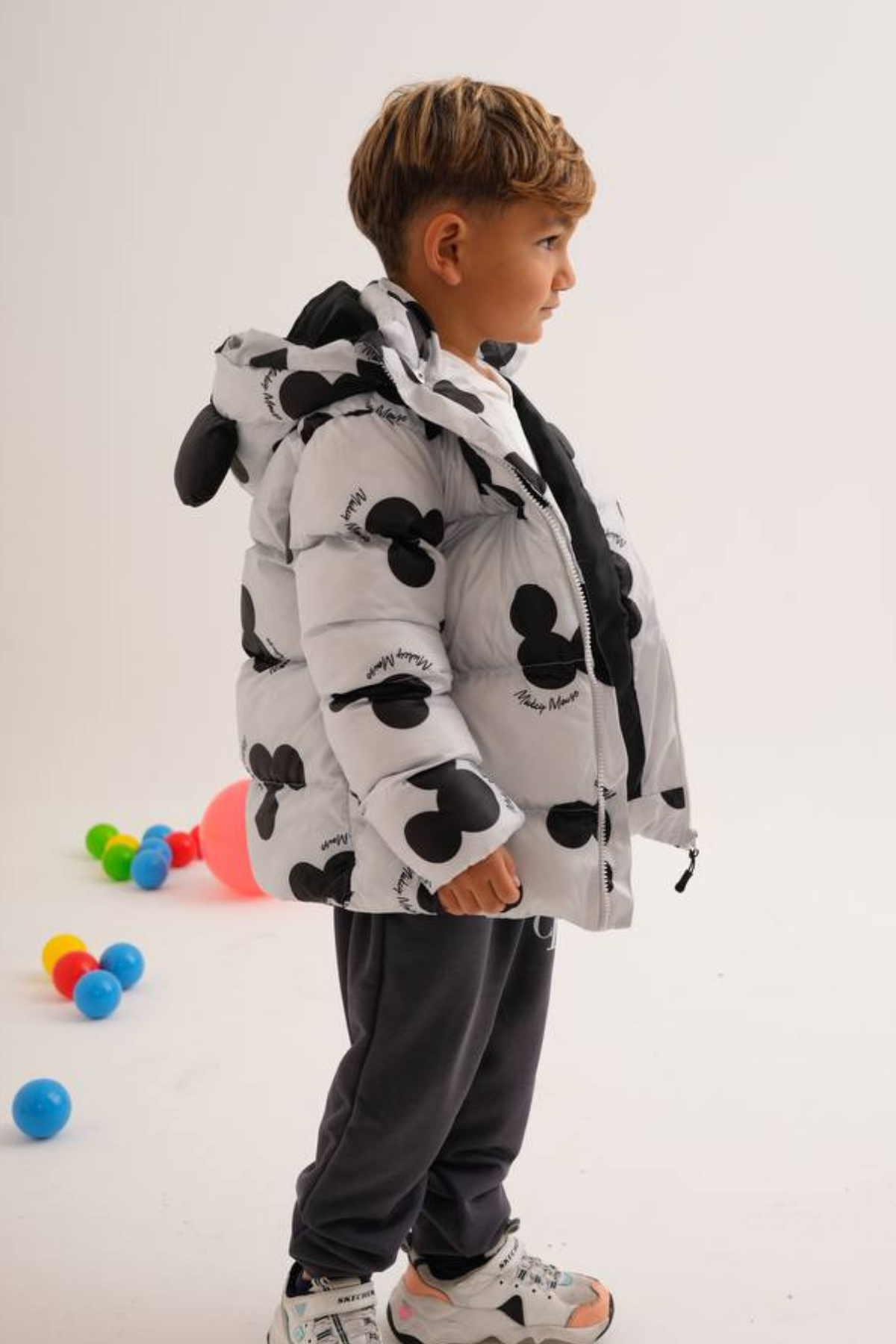 Unisex Mickey Şişme Mont