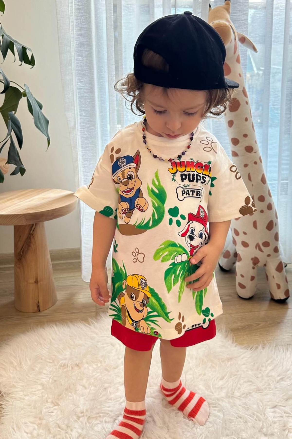 Unisex Pawpatrol Kırmızı Şortlu Takım