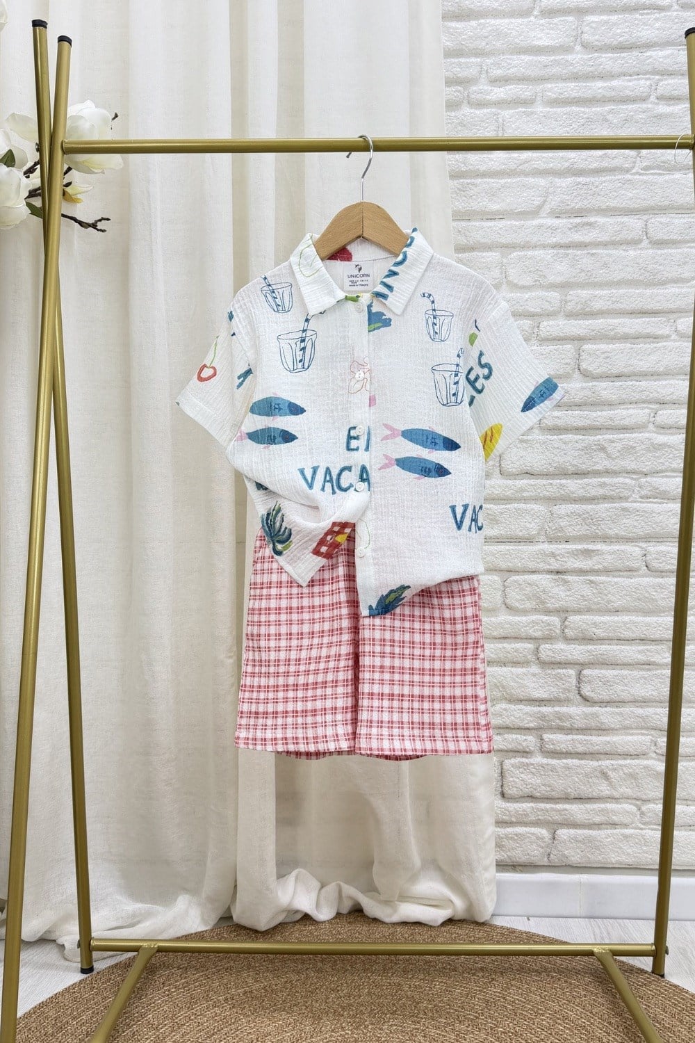 Unisex  Renkli Enjoy Şortlu Takım