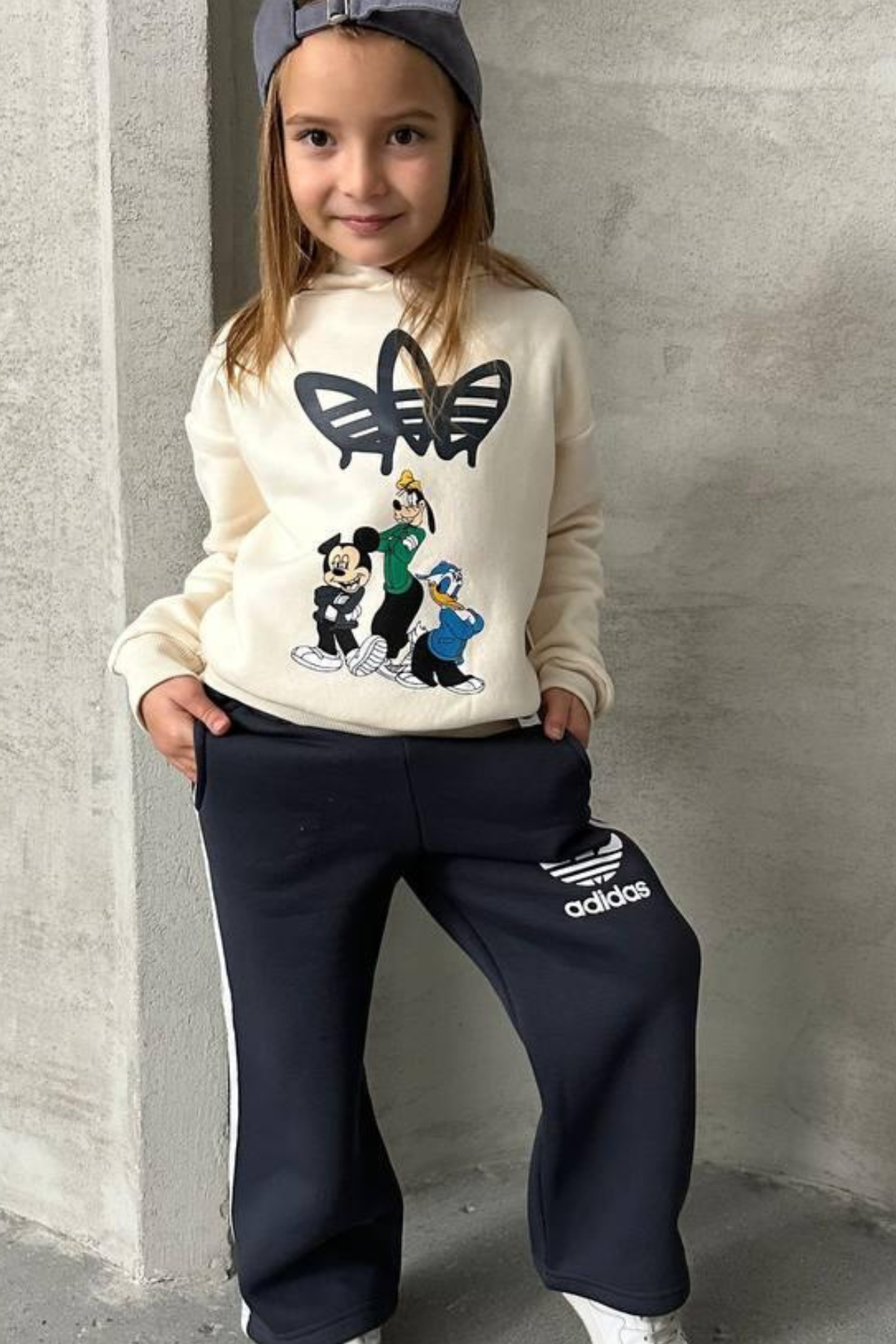 Unisex Şardonlu Ekru Lacil Adids Takım