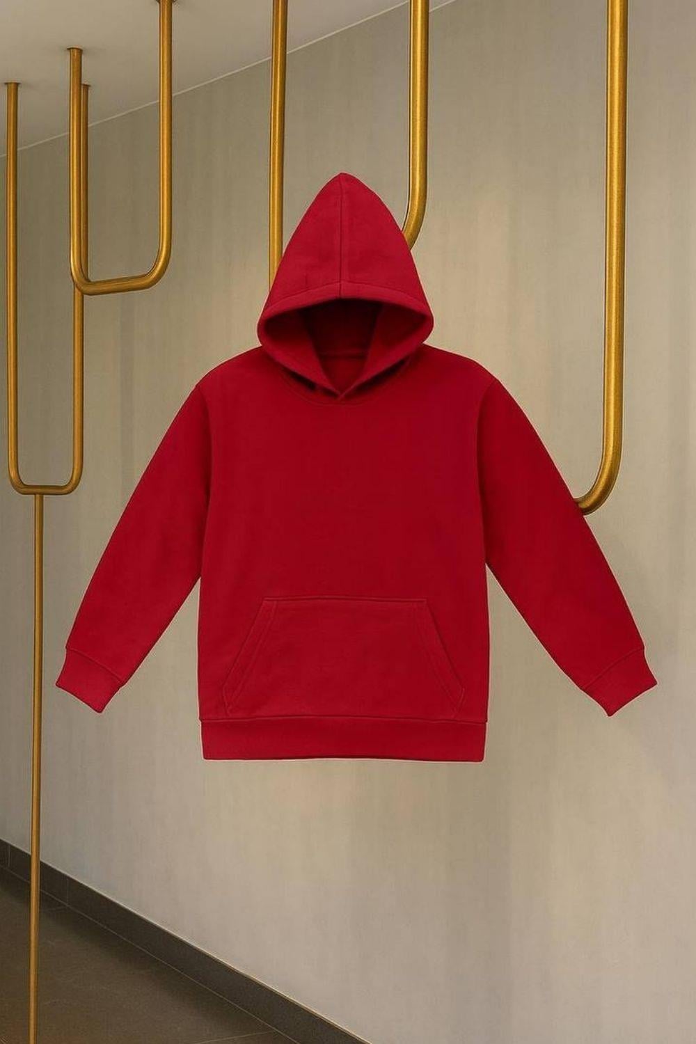 Unisex Şardonlu Kırmızı Sweat