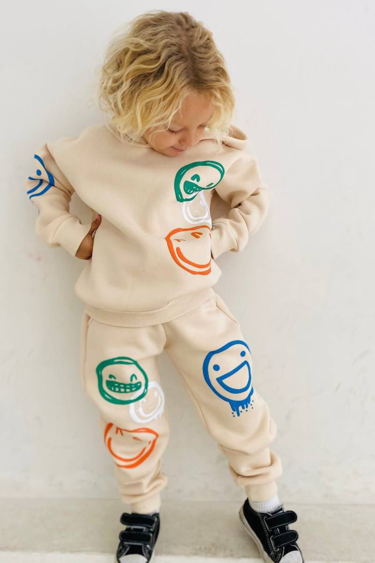 Unisex Şardonlu Smile Krem Takım