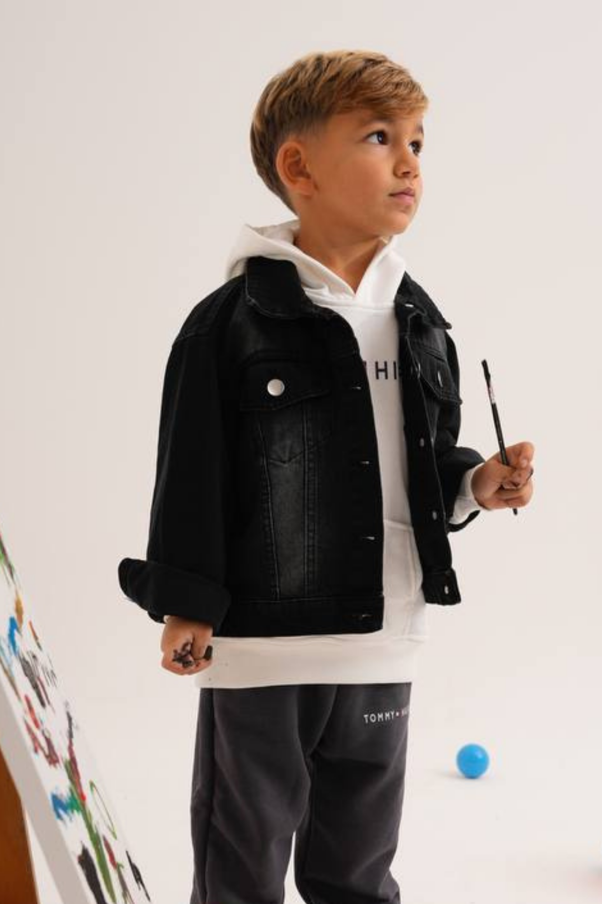 Unisex Siyah Kot Ceket