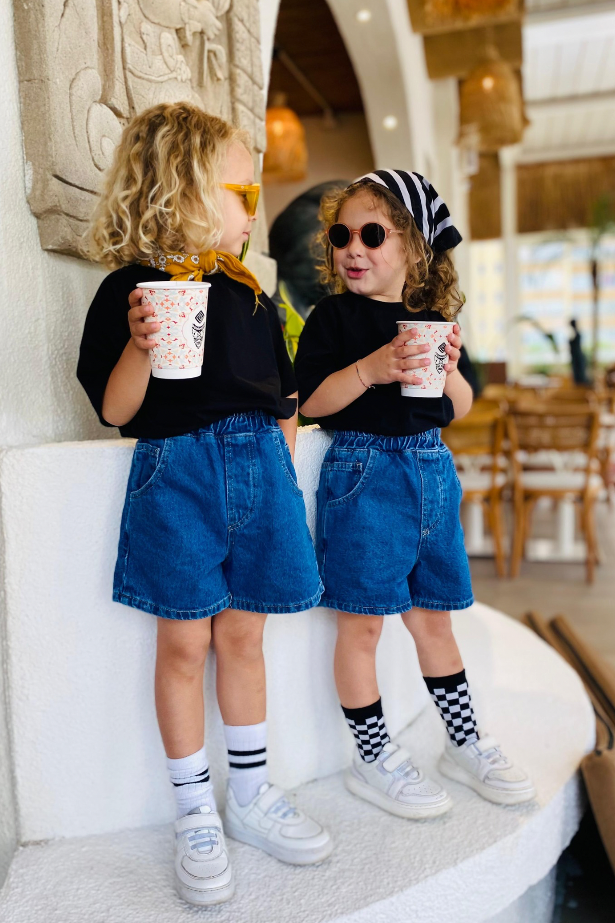 Unisex Tshirt & Denim Şortlu Takım