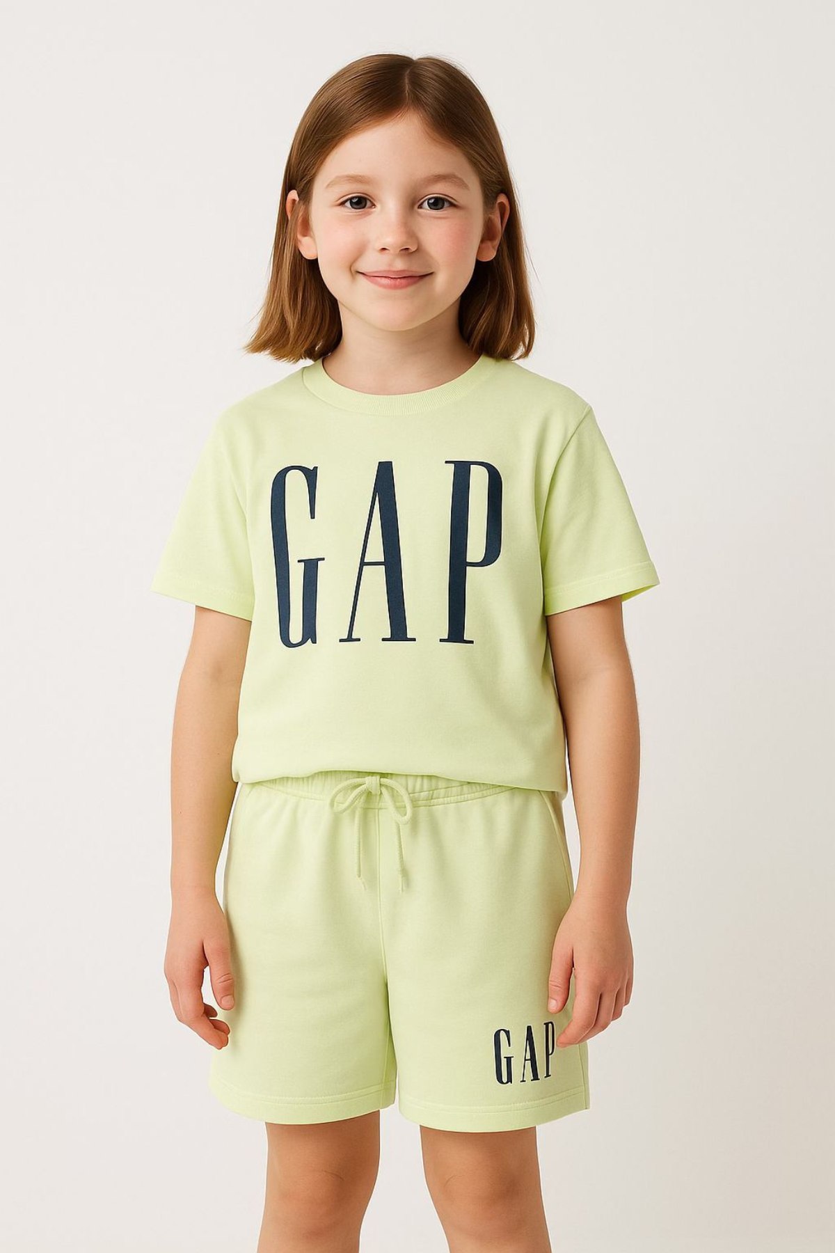 Unisex Yeşil 6-14 Yaş Gap Şortlu Takım