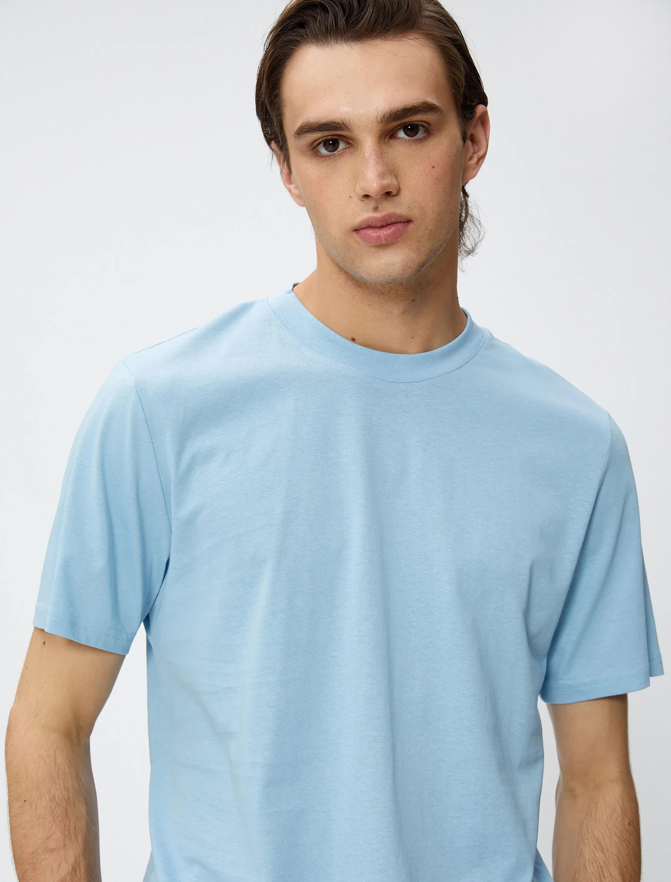 Mavi Erkek Basic Tişört Bisiklet Yaka Kısa Kollu