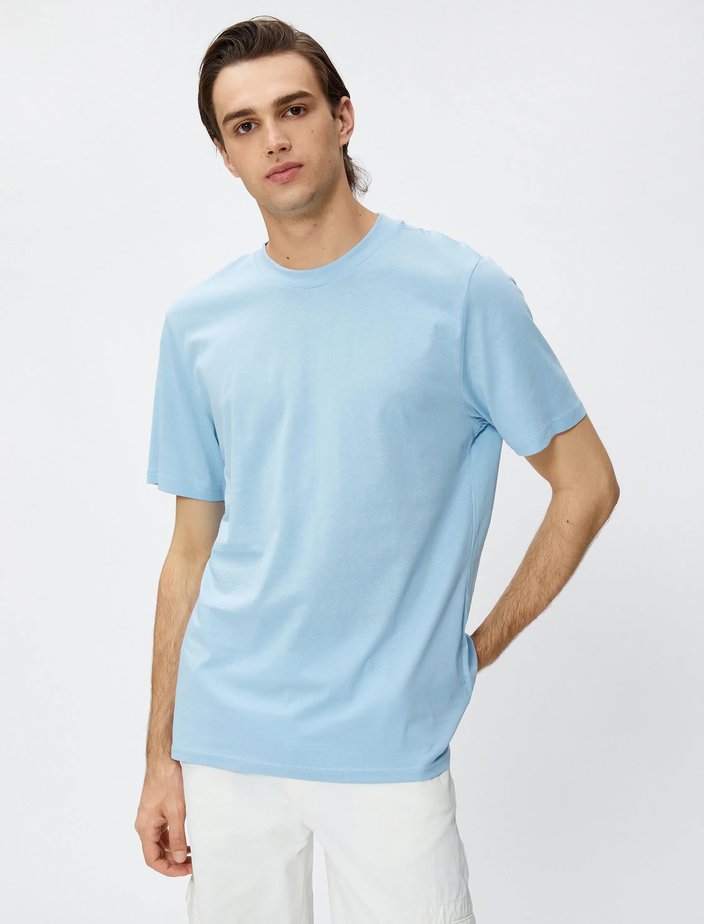 Mavi Erkek Basic Tişört Bisiklet Yaka Kısa Kollu