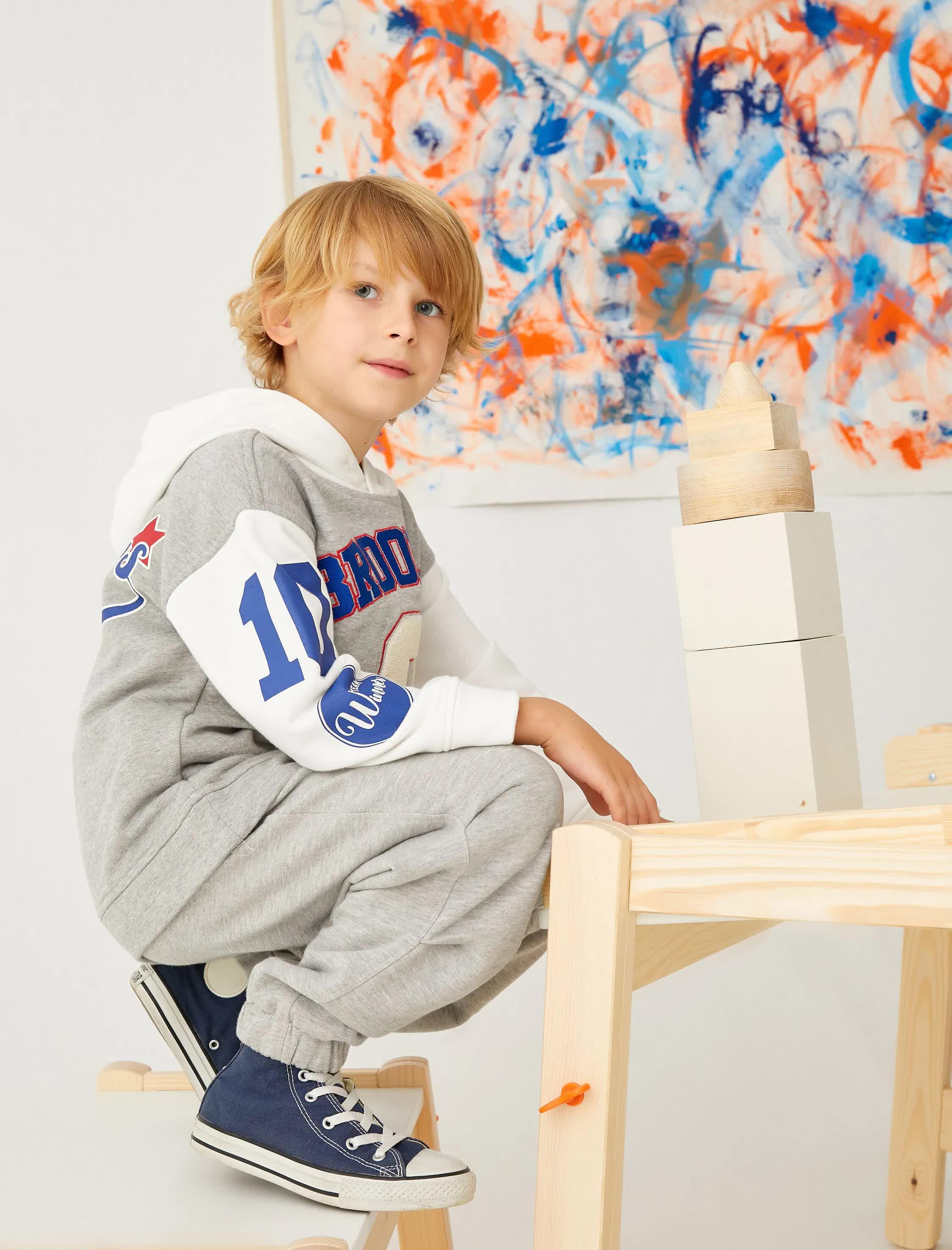 Erkek Çocuk Basic Jogger Eşofman Altı Beli Bağlamalı Cepli