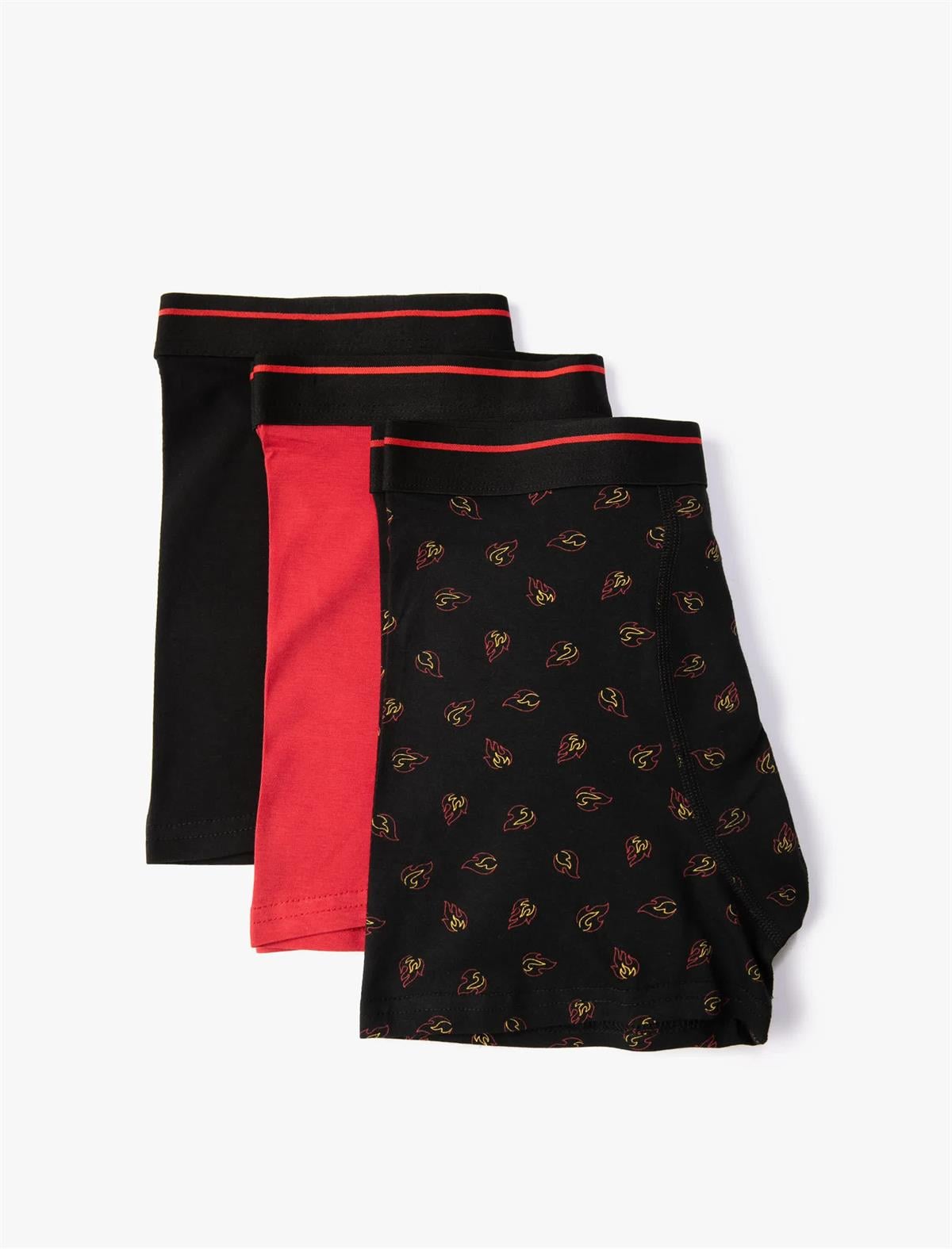 3lü Boxer Seti Baskılı Çok Renkli