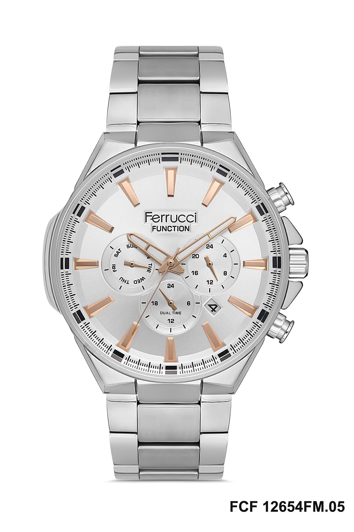 FCF 0923 12654M.5 Fonksiyonlu Metal Kol Saati