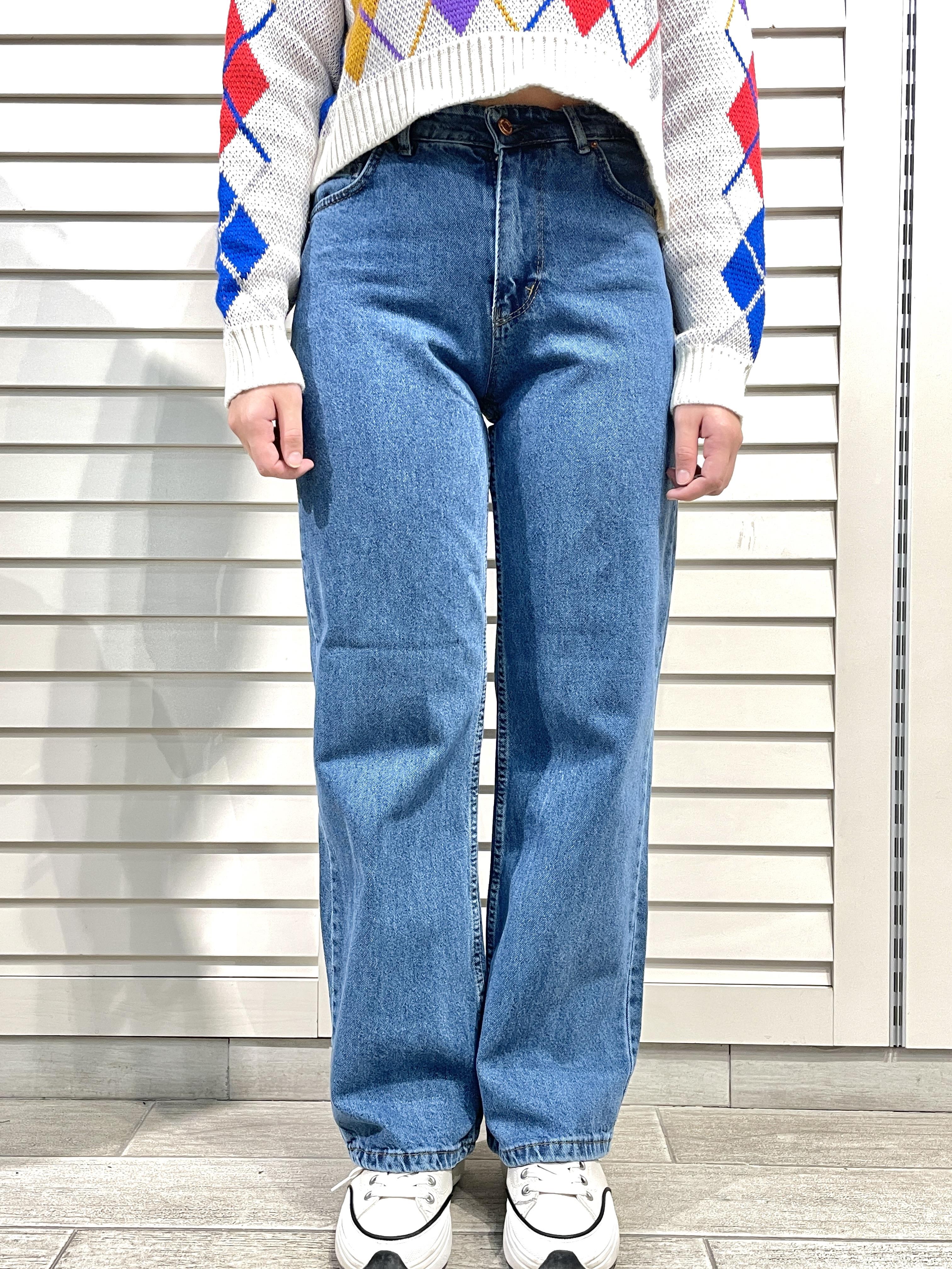 Mavi Kadın Düz Salaş Kot Pantolon - Mom Jean