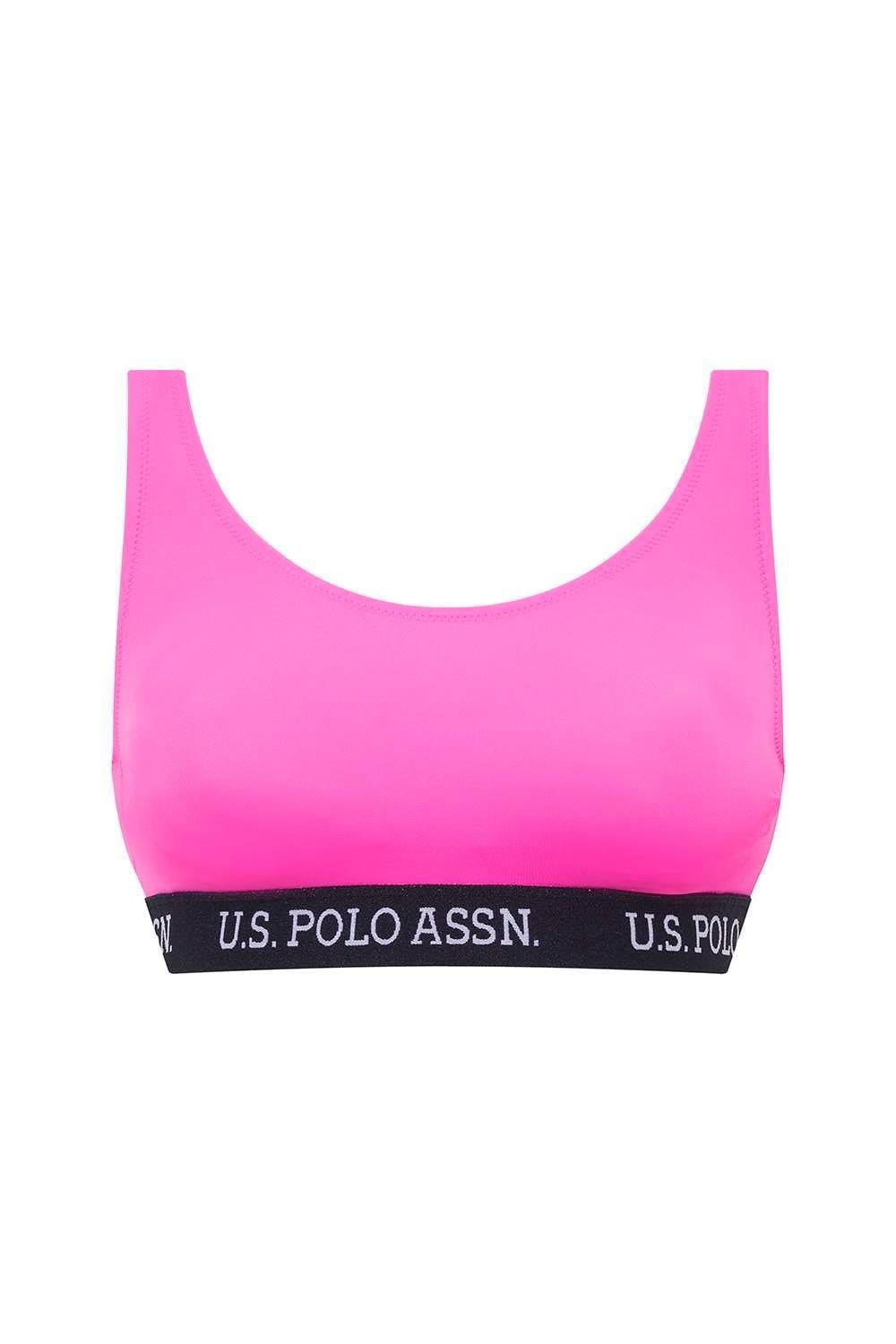 Kadın Pembe U Yaka Bralet Bikini Üst