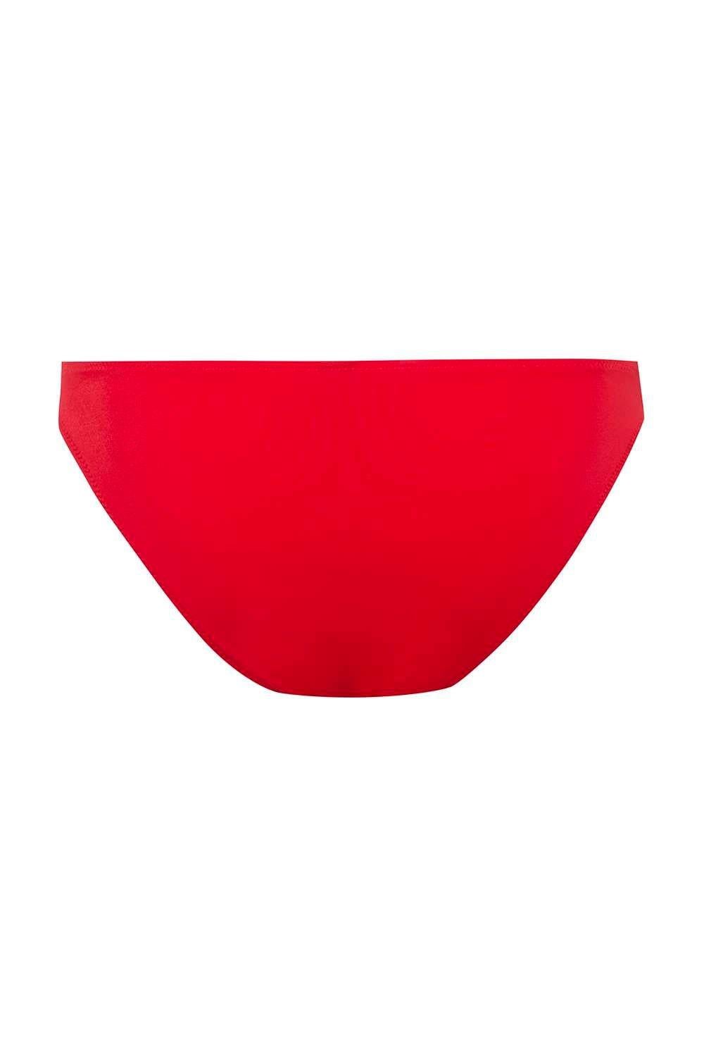 Kadın Kırmızı İnce Kenar Bikini Alt 