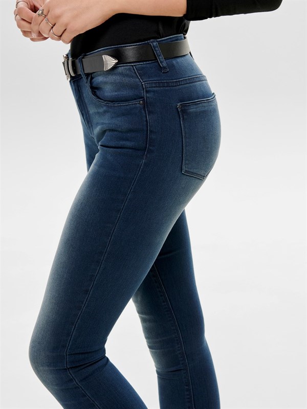 Kadın Regular Skinny Fit Jean Pantolon Onlcarmen Koyu Mavi