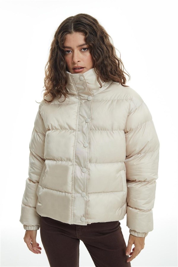 Kadın Taş Kısa Şişme Mont