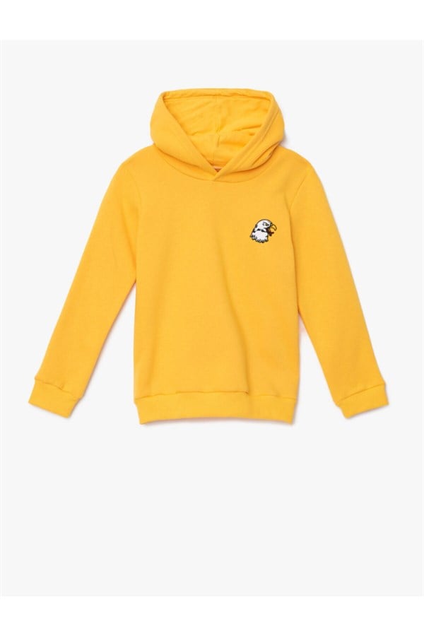 Erkek Çocuk Pamuklu Baskılı Kapüşonlu Sweatshirt