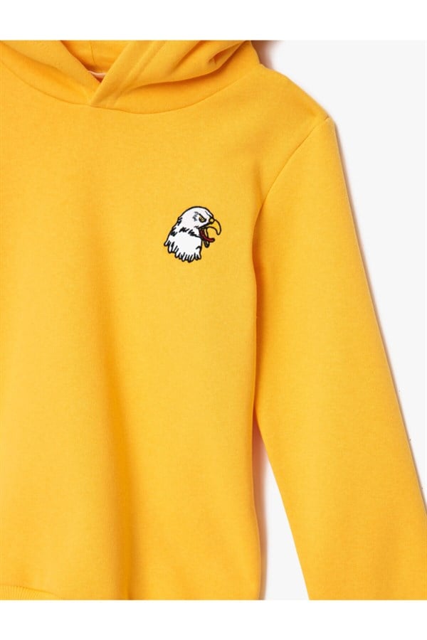 Erkek Çocuk Pamuklu Baskılı Kapüşonlu Sweatshirt