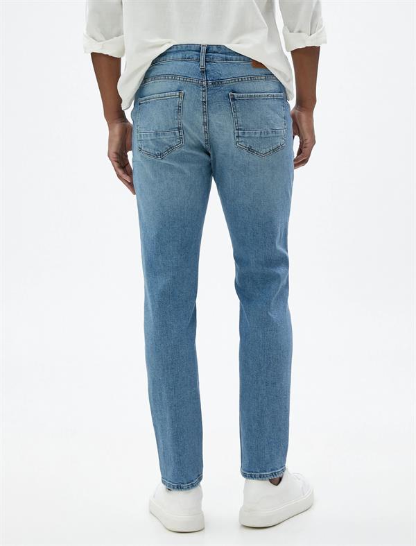 Slim Fit Kot Pantolon Açık İndigo - Brad Jean
