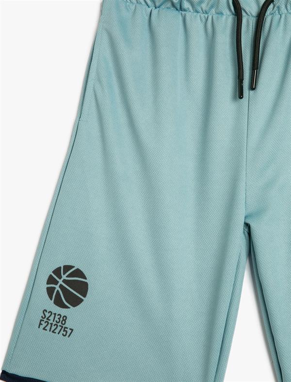 Erkek Çocuk Basketbol Şort Beli Bağlamalı Cepli