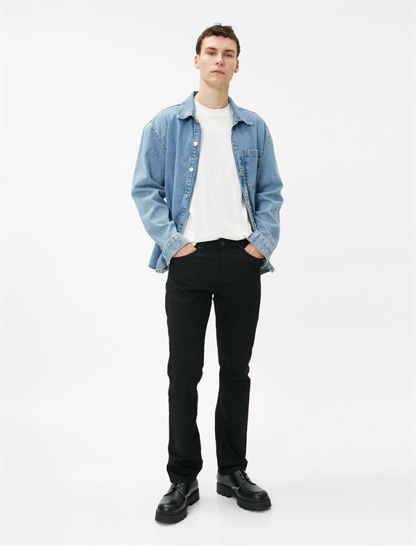 Straight Fit Boru Paça Kot Pantolon - Mark Jean