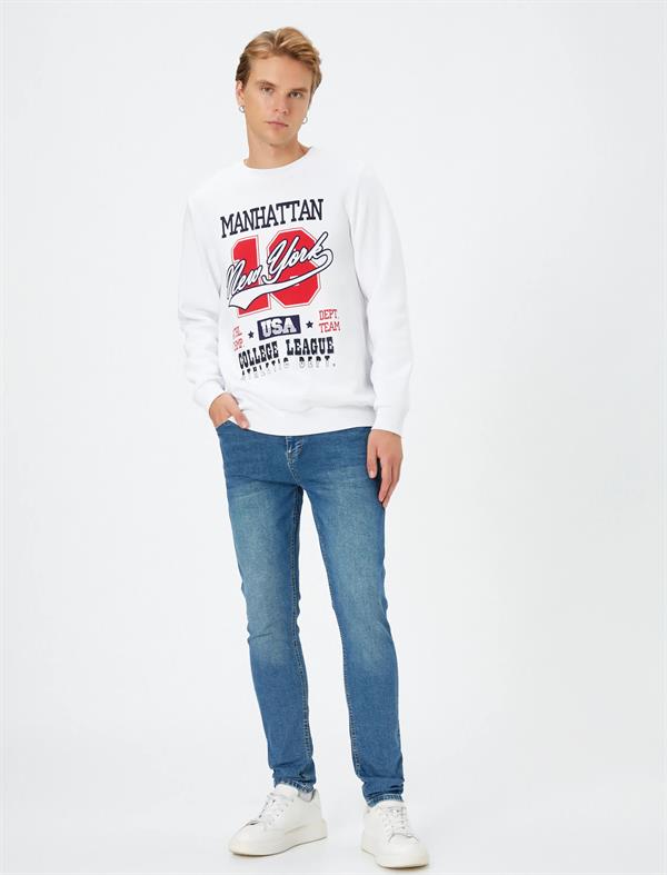 Lacivert Erkek Skinny Fit Kot Pantolon - Michael Jean