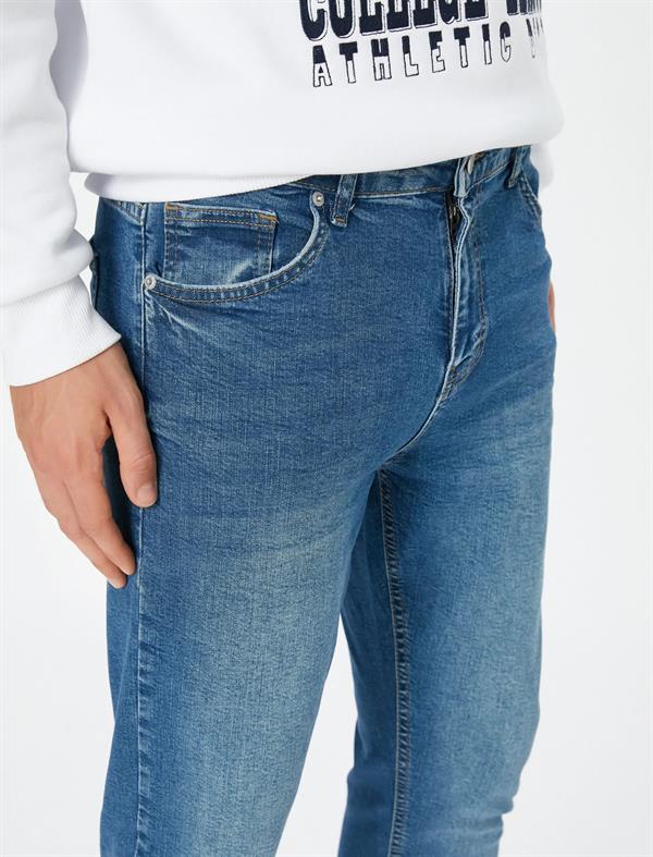 Lacivert Erkek Skinny Fit Kot Pantolon - Michael Jean