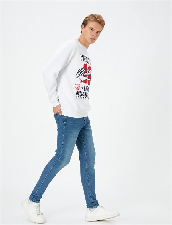 Lacivert Erkek Skinny Fit Kot Pantolon - Michael Jean