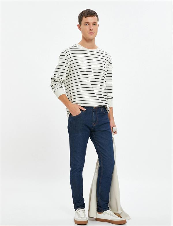 Koyu İndigo Erkek Skinny Fit Kot Pantolon - Michael Jean