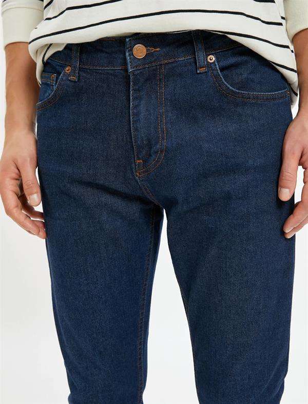 Koyu İndigo Erkek Skinny Fit Kot Pantolon - Michael Jean