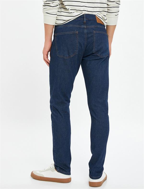 Koyu İndigo Erkek Skinny Fit Kot Pantolon - Michael Jean
