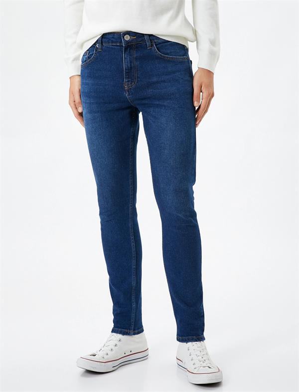 Lacivert Erkek Super Skinny Fit Kot Pantolon - Justin Jean