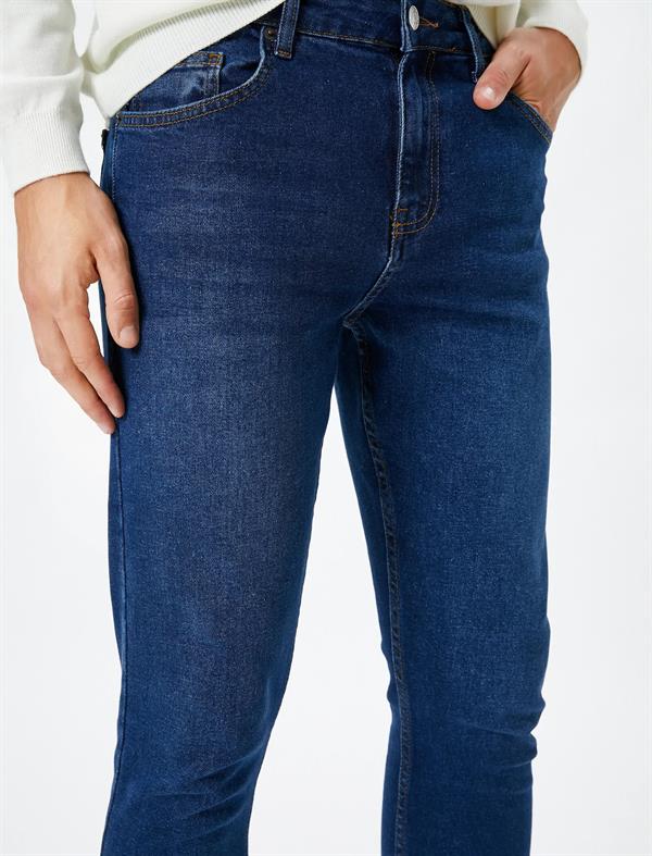 Lacivert Erkek Super Skinny Fit Kot Pantolon - Justin Jean