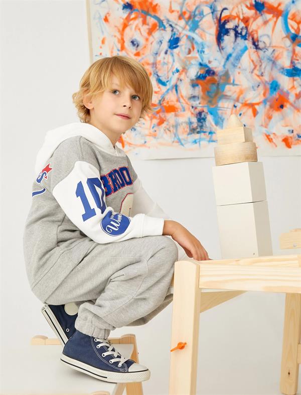 Erkek Çocuk Basic Jogger Eşofman Altı Beli Bağlamalı Cepli