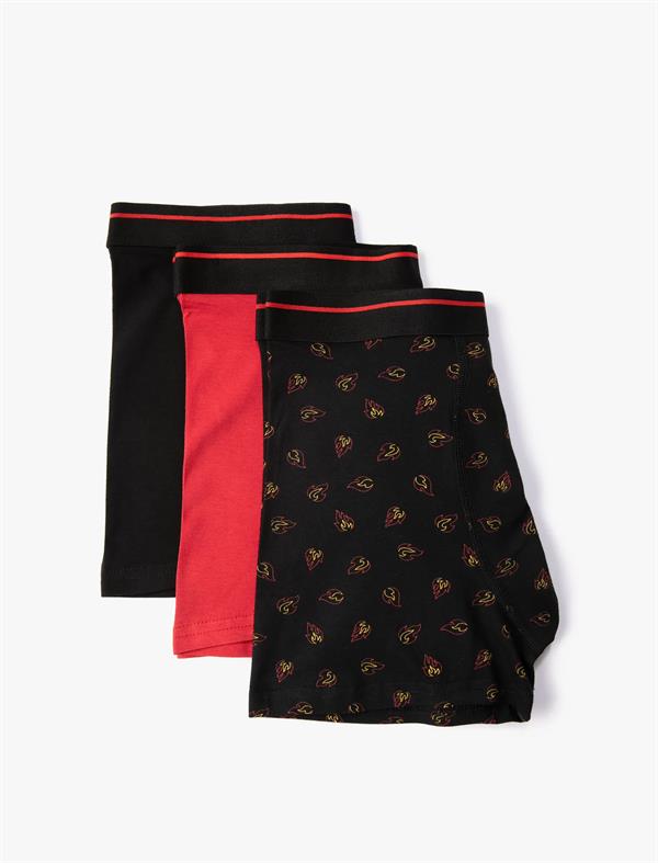 3lü Boxer Seti Baskılı Çok Renkli