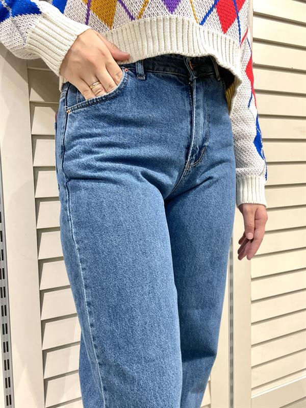Mavi Kadın Düz Salaş Kot Pantolon - Mom Jean