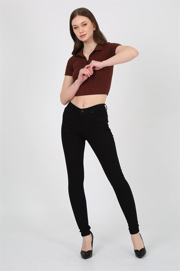 Kadın Mindy Fit Siyah Kot Pantolon
