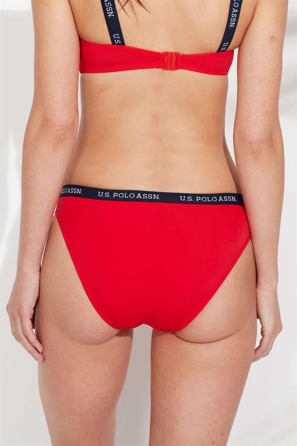 Kadın Kırmızı Kalın Kenarlı Lastikli Bikini Alt
