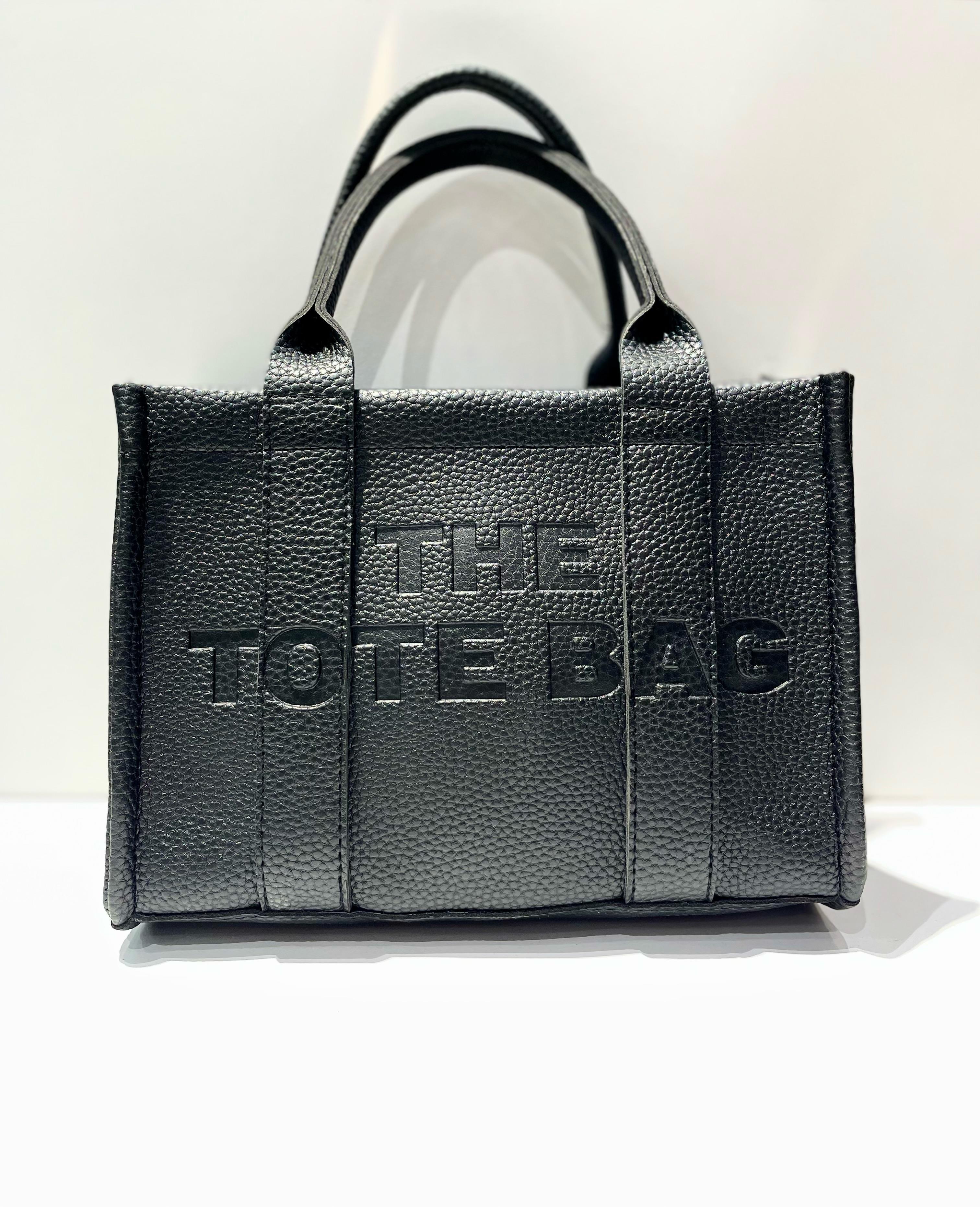 The Tote Bag Çanta Siyah Deri Detaylı