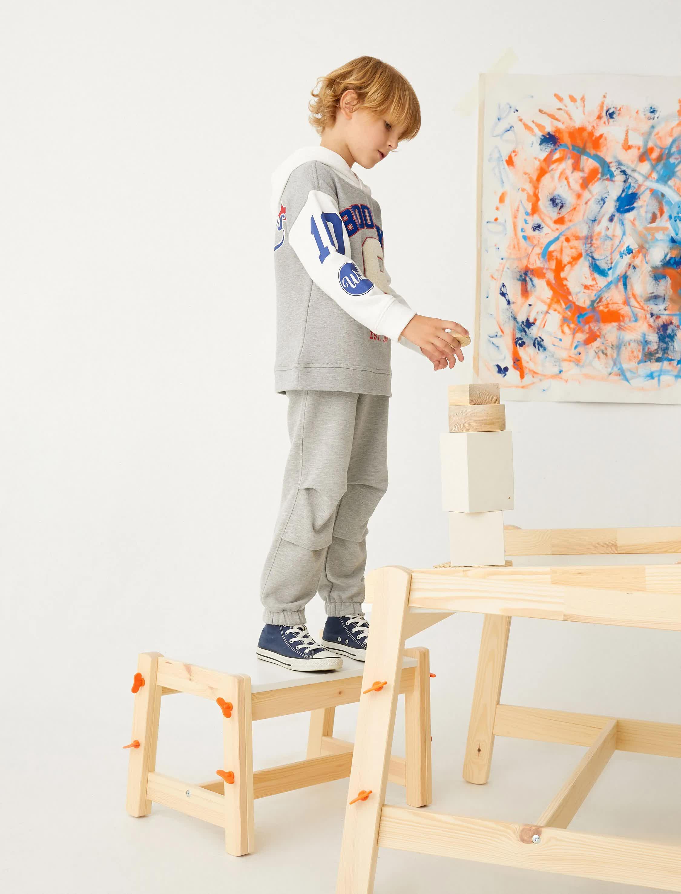 Erkek Çocuk Basic Jogger Eşofman Altı Beli Bağlamalı Cepli