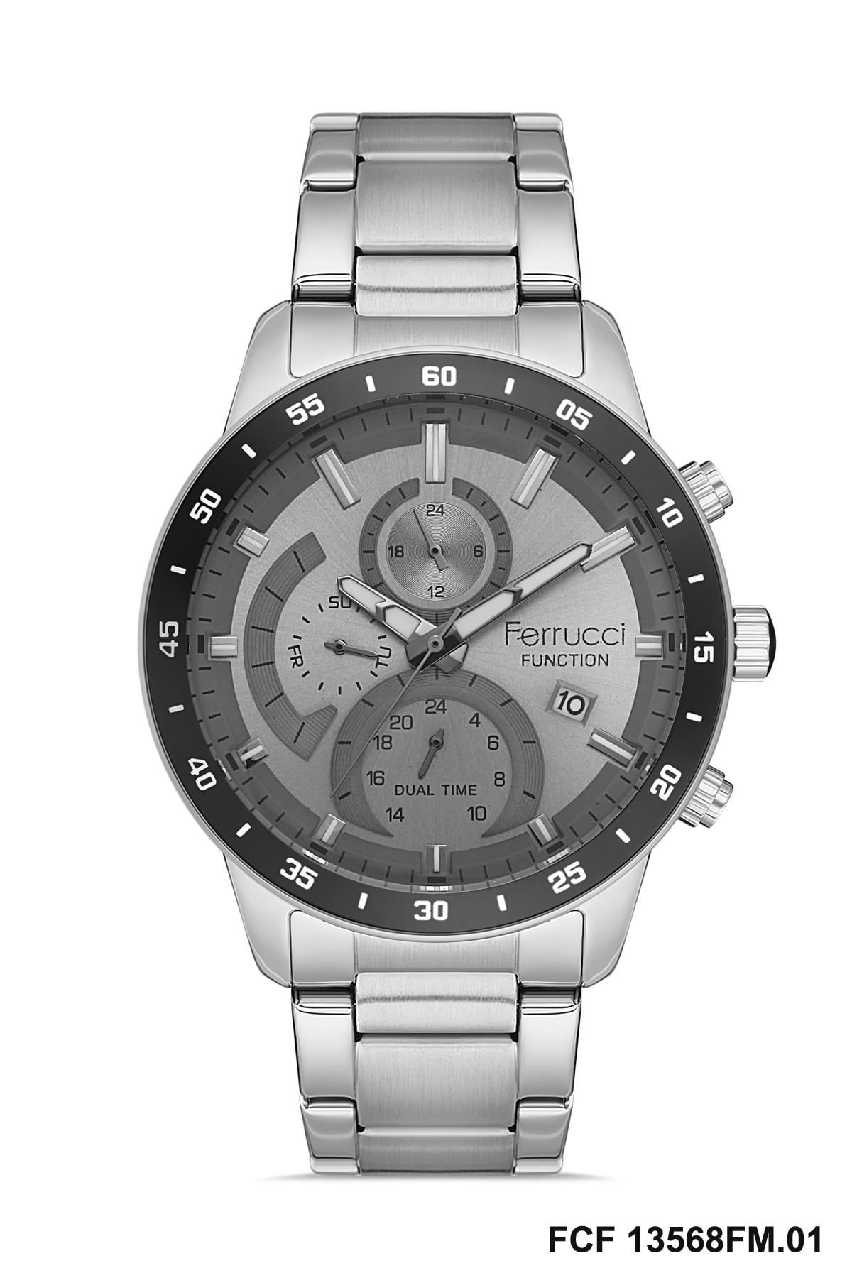 FCF 0723 13568FM.1 Fonksiyonlu Metal Kol Saati